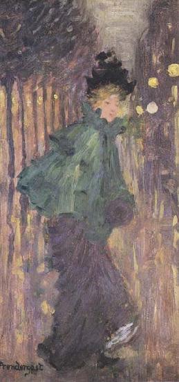 Maurice Prendergast Lady on the Boulevard Germany oil painting art
